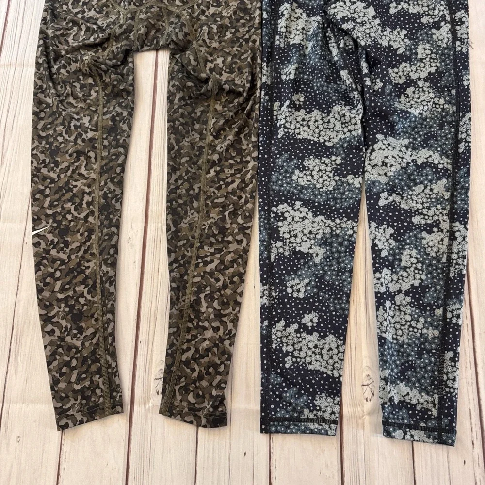 Nike Pro Dri-Fit Compression Leggings‎ Lot 2 M Floral & Camo Athletic Gym